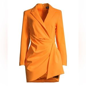 Lavish Alice Wrap Blazer Dress Orange - Size 14